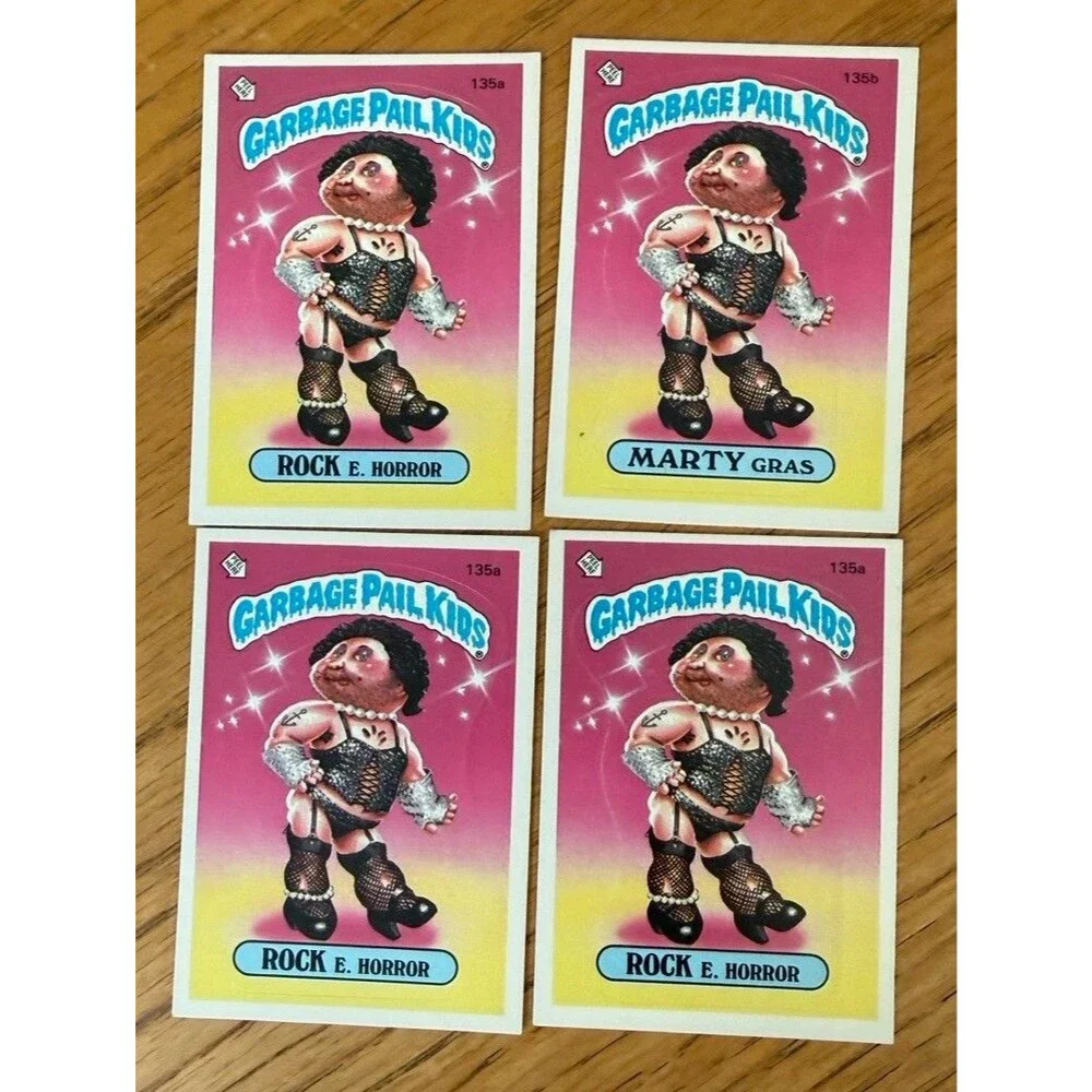 Rock E. Horror Marty Gras 1986 Topps Garbage Pail Kids OS4 Lot 4 Cards